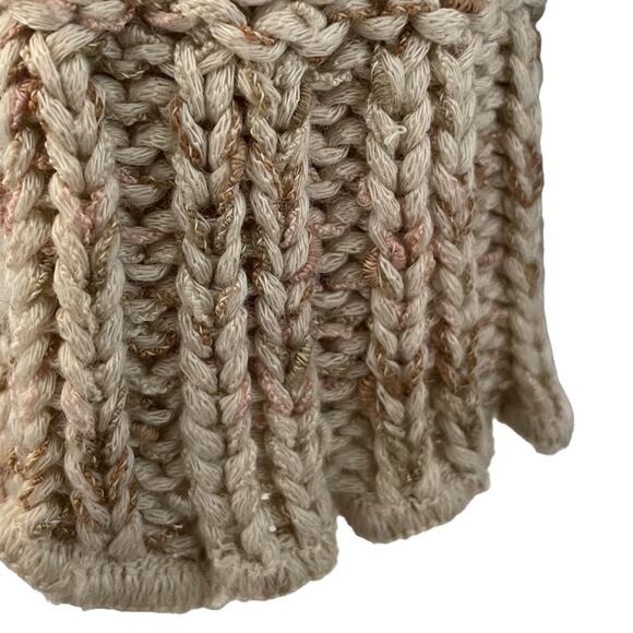 BCBGMaxAzria oatmeal hooded cardigan sweater with brown buttons, women’s. - Picture 5 of 8